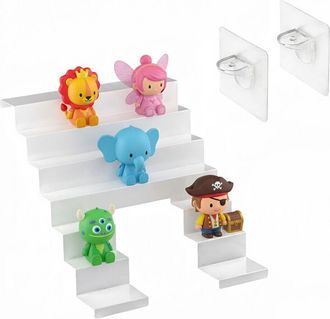 Relaxdays Relaxdays Tonies shelf, for Toniebox & 50 figures, metal, magnetic, H x W x D: 28 x 34 x 35 cm, standing, white