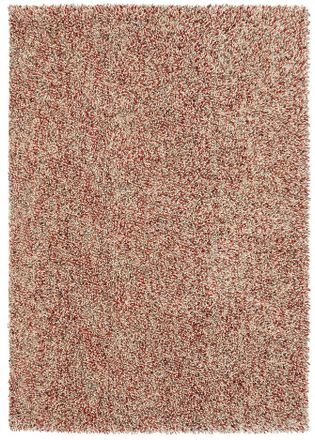 Brink & Campman Hochflor Designer Teppich Pop-Art Rot/Weiss - aus 100% reiner Schurwolle