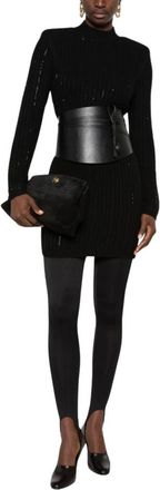 Twinset Vestido de punto - Dresses - Mujer - Negro - XS