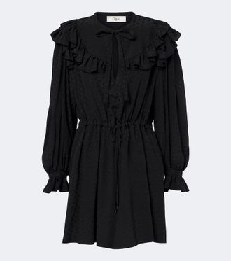 Chlo&eacute; Chlo&eacute; Vestido corto de jacquard de seda con volantes