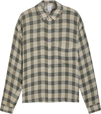 Won Hundred Maza Checked Woven Overshirt - Grey - XL