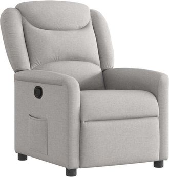 vidaXL Sillón reclinable de tela gris nube Vidaxl