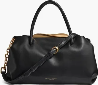 DKNY Poplin Small Satchel in Black/gold at Nordstrom