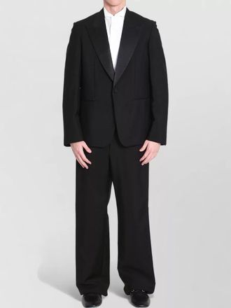Gucci mohair wool suit straight leg mid rise