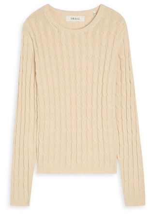 Skall Studio Marcel Cable-knit Cotton Jumper - Off White - S (UK8-10 / S)
