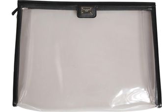 Dolce & Gabbana Womens Transparent Pvc With Calf Leather Trim Clutch Clear