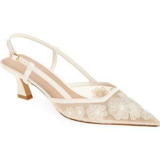 Stuart Weitzman Vinnie 50 Slingback Pump in Cream at Nordstrom Rack, Size 6.5