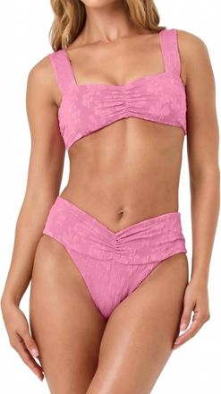 L*Space Bardot High Rise Bikini Bottom In Pink