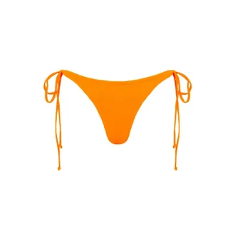 Kulani Kinis Womens Ribbed Full Coverage Bikini Bottom In Papaya