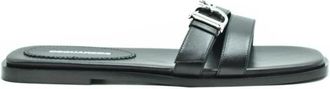 Dsquared2 Zwarte Leren Dames Sandalen Lente/Zomer - Dames - Sandalen - Zwart - 37 EU - Leer - Schoenen