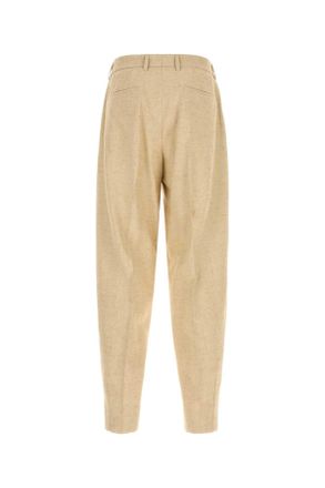 Dolce & Gabbana Gp10dtfutdb S8230 Melangebianchibeig Exterior: Hemp Silk Linen Pantaloni Trousers