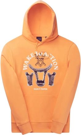 Daily Paper Clothing Rivo Hooded Sweater - Heren - Hoodies - Oranje - XS - Hoodies & sweatvesten