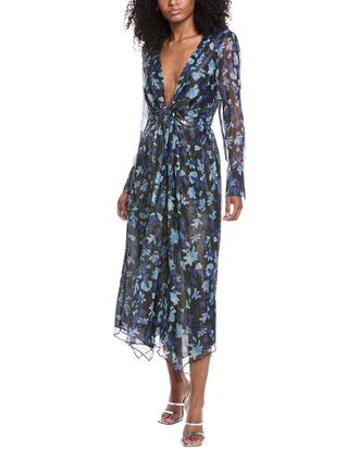 Ramy Brook Tatia Silk-Blend Midi Dress