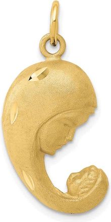 Diamond2Deal 14k Yellow Gold Mother Baby Charm
