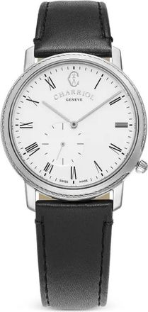 Charriol Celtic Legacy con cinturino in pelle 40mm - Bianco