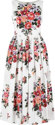 Dolce & Gabbana Fiori White Cotton Dress
