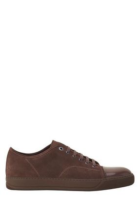 Lanvin Dbb1 Suede And Patent Leather Sneakers in Dark Mocha at Nordstrom, Size 12