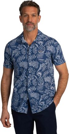 N-Z-A- NEW ZEALAND AUCKLAND Blauwe geprint casual overhemd New Zealand