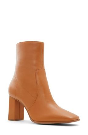 Aldo Theliven Bootie in Medium Brown Leather at Nordstrom, Size 7