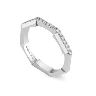 Gucci Link to Love Diamond Ring, Size 15 (US Size 7.25)