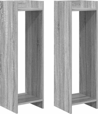 vidaXL Soporte De Plantas 2 Uds. Sonoma Gris 30 X 30 X 100 Cm Vidaxl