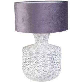 Wanderlust Deco L&aacute;mpara De Mesa De Metal Blanca 35x35x69