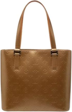 Louis Vuitton Pre-owned Stockton Tote Bag - Dames - Vintage Shopper - Bruin - ONE Size - Leer - Vintage