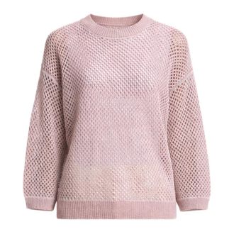 PESERICO Peserico, Round-neck Knitwear, female, Pink, Size: L Peserico Sweaters