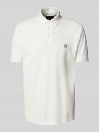 A|X Armani Exchange Poloshirt mit Label-Stitching in Weiss, Gr&ouml;&szlig;e XL