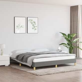 vidaXL Cama Sin Colch&oacute;n De Tela Gris Oscuro 180x200 Cm Vidaxl