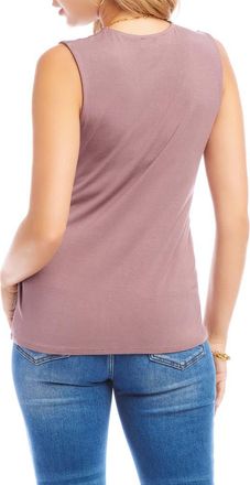 Karen Kane Drape Side Tank in Plum at Nordstrom, Size X-Large