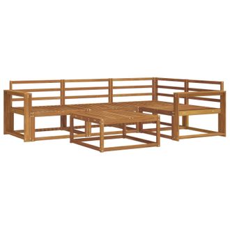 vidaXL Conjunto De Sof&aacute;s De Exterior 5 Pcs Natural Vidaxl