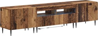 vidaXL Conjunto De 3 Muebles Para Tv Con Led Madera Envejecida Vidaxl