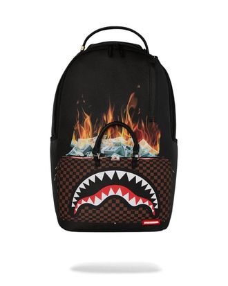 Sprayground Gold Floral Remix Backpack Unisex Black Gold Vibrant Floral SPR232