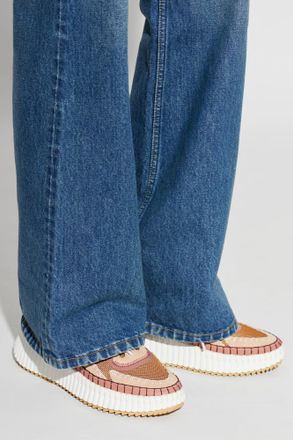 Chlo&eacute; Sports Shoes On A Nama Platform, Womens, Pink