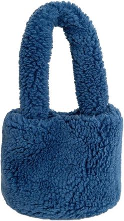 Generic Imitation lamb wool bag womens winter solid color hand-held bucket bag