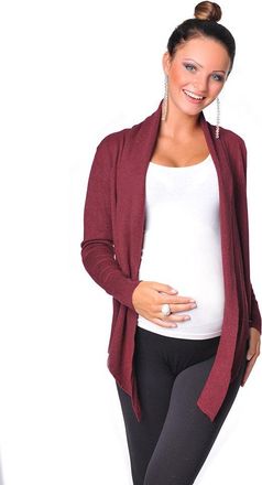 Purpless Maternity New Lovely Soft Tie Front Style Maternity Cardigan Bolero Shrug 9015 Variety of Colours (8/10, Burgundy)