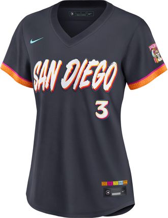 Nike Jackson Merrill San Diego Padres City Connect Nike Womens MLB Stadium Jersey in Black | RW260H3HPY9-5FS