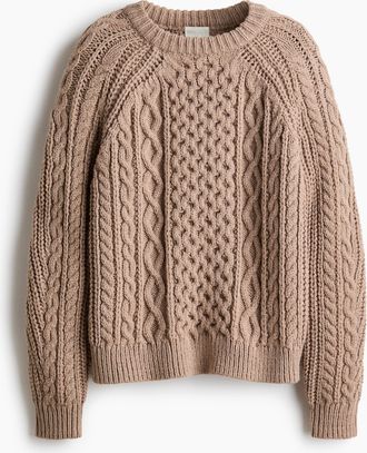 H&M Pullover mit Zopfmuster - Brown