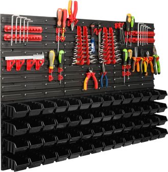 OEM Tablero De Herramientas Para Taller De 117x78 Cm + 56 Cubetas