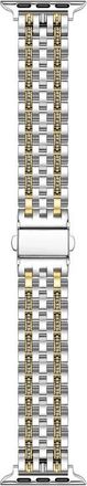 Posh Tech Remy Rhinestone & Stainless Steel Apple Watch Watchband in Silver/gold at Nordstrom