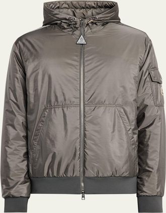 Moncler Mens Poiliot Hooded Nylon Down Jacket
