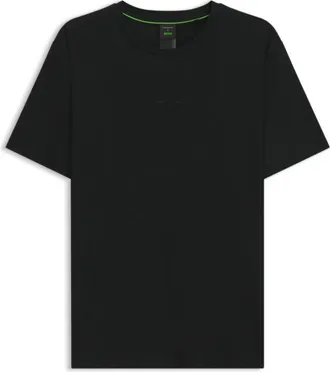 BOSS Porsche x mercerized-cotton T-shirt with glossy logo