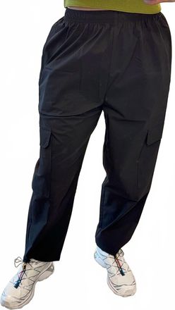 Mijeong Park Elasticated Cargo Pants In Black