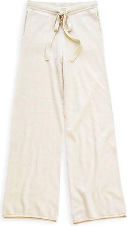 Lingua Franca Womens Cashmere Wide Leg Pant In Cream