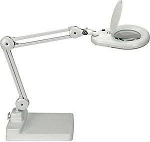 OEM L&aacute;mpara De Lupa Led Lente De Vidrio Base De 127 Mm (5 Pulgadas) Blanco Con Tapa, Cabeza Redonda