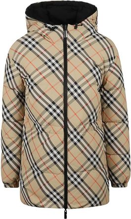 Burberry Reversible Down Jacket - Dames - Dons jassen - Beige - M - Jassen