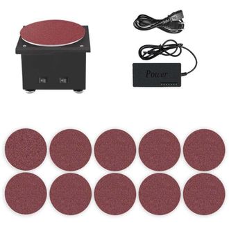 OEM Mini Lijadora De Disco Y Afilador De Cantos El&eacute;ctrico Con Rodillo De Lijado, 7 Velocidades Variables, Pulidora De Sobremesa Para Bricolaje, Para Mader