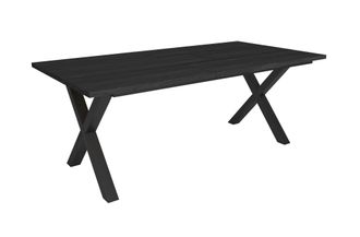 Skraut Home Skraut Home - Mesa Comedor, Mesa Fija Cocina Y Sal&oacute;n, 194x90x74cm, Para 10 Comensales, Muebles Comedor, Estilo Industrial, Negro