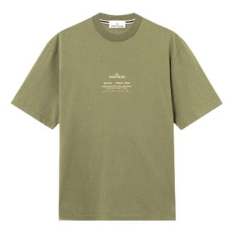 Stone Island Stone Print Regular Fit T-Shirt Military Green L1S1521000-01S0285-V005G